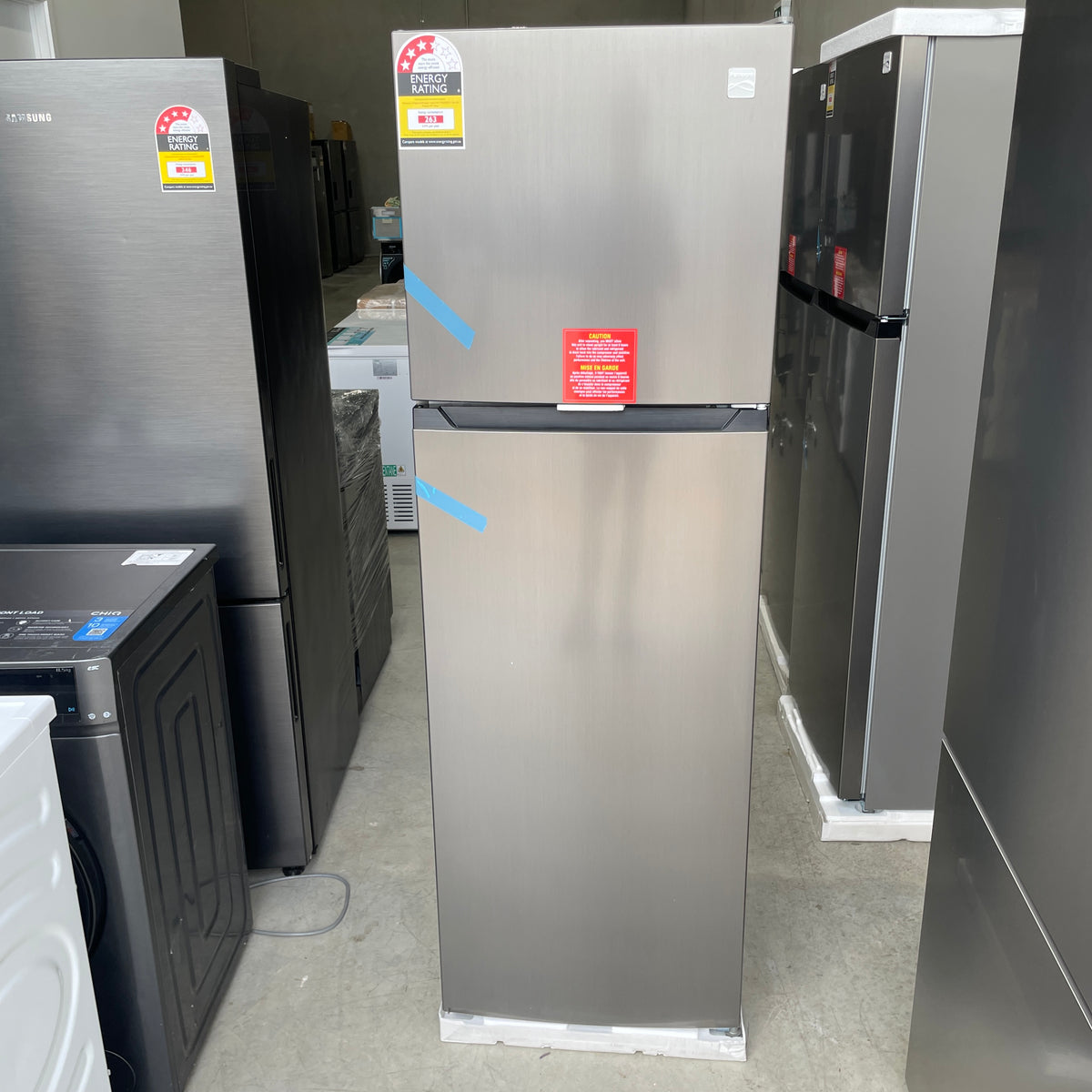 Kenmore 247L Top Mount Refrigerator – Silver Stainless Steel, Total No Frost & Reversible Door | Brand New