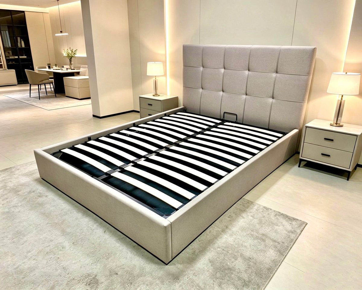 Queen Gas Lift Storage Bed Frame  | Timber Bed Frame Adelaide | Trigger Appliances image 2