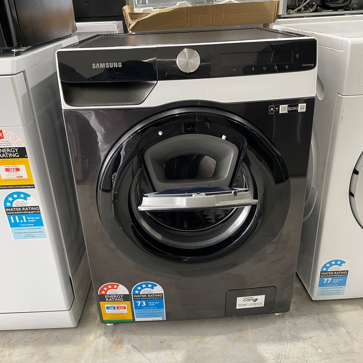 Samsung 8.5kg Front Load Washing Machine WW85T554DAB – AddWash™, AI Control, Steam & 1400 RPM | Refurbished