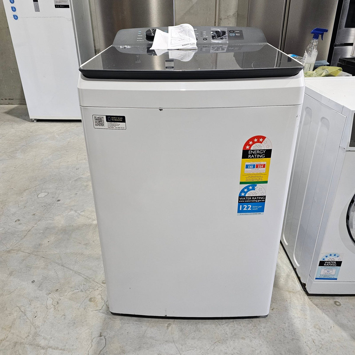Westinghouse 10kg EasyCare 700 Top Load Washing Machine / Factory Second image 0