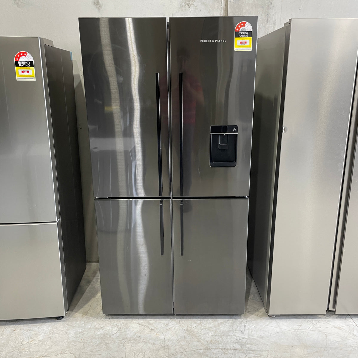 Fisher & Paykel 538L Quad Door Fridge RF605QDUVB2 – ActiveSmart™, Variable Temperature Zone & Black Stainless Steel | Refurbished