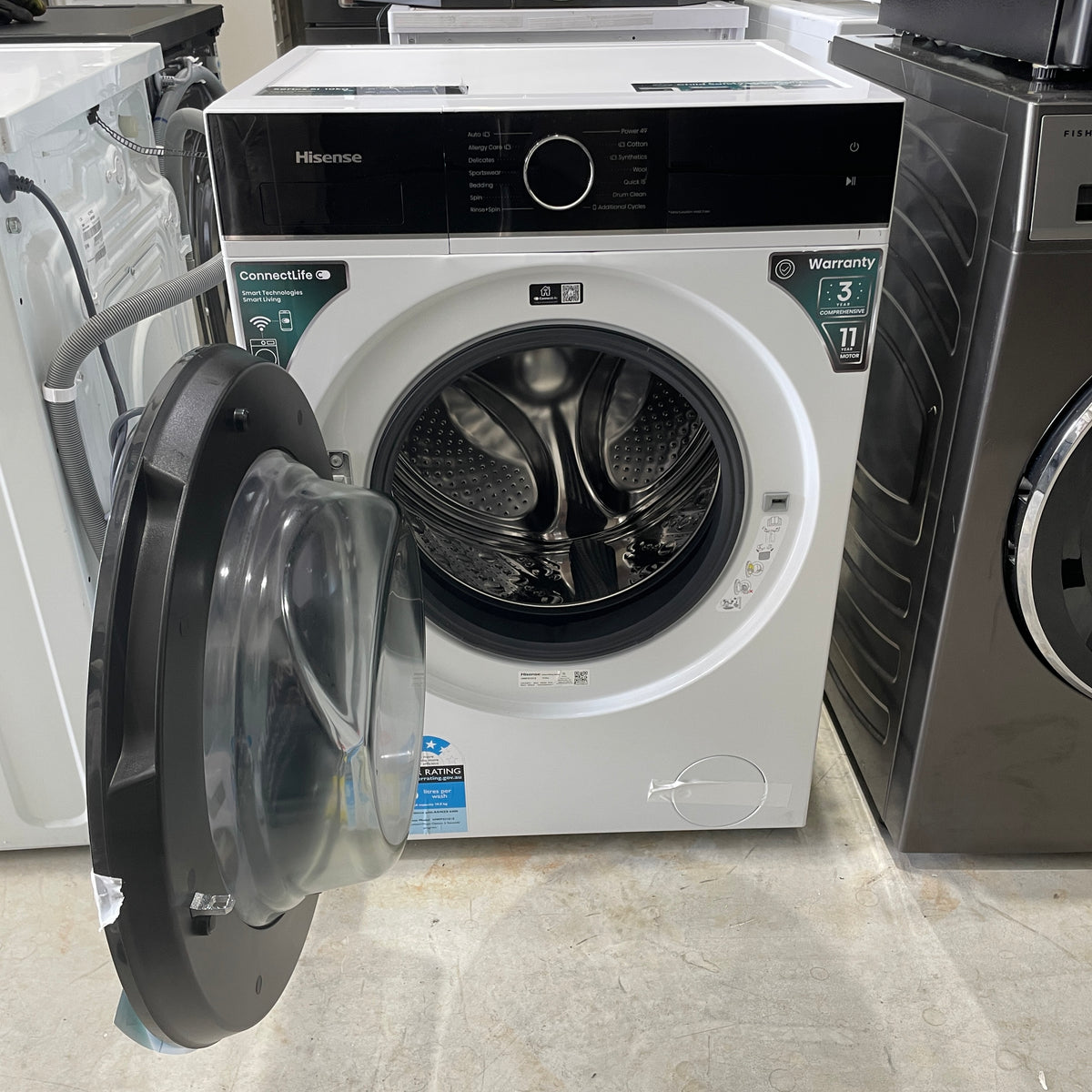 Hisense 10kg Series 5i Front Load Washing Machine HWF5I1015 – Steam, Auto Wash & 1500 RPM | Factory Second