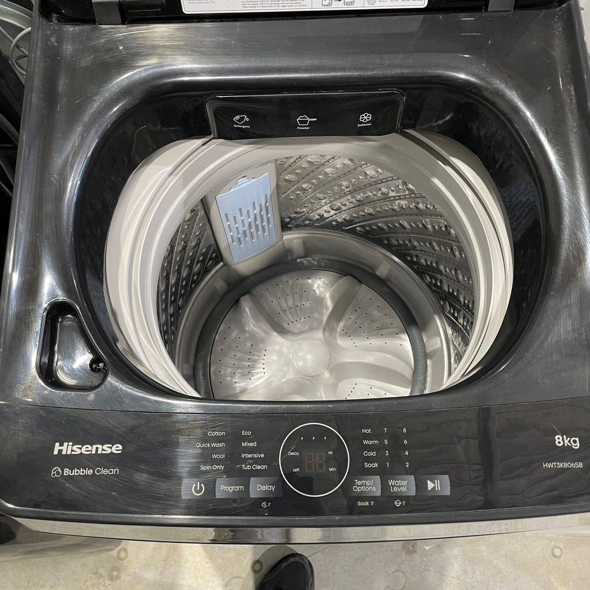 HISENSE 8KG TOP LOAD WASHING MACHINE - BLACK image 3