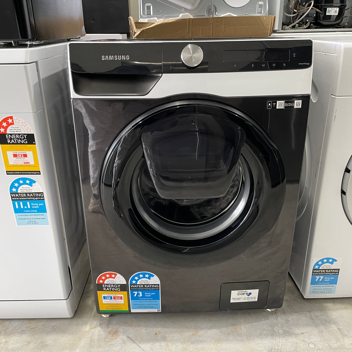 Samsung 8.5kg Front Load Washing Machine WW85T554DAB – AddWash™, AI Control, Steam & 1400 RPM | Refurbished
