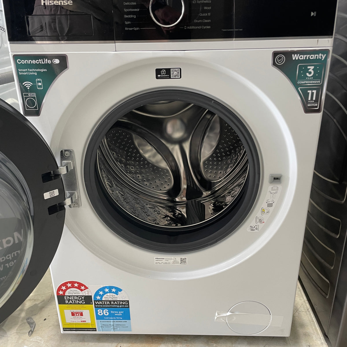 Hisense 10kg Series 5i Front Load Washing Machine HWF5I1015 – Steam, Auto Wash & 1500 RPM | Factory Second