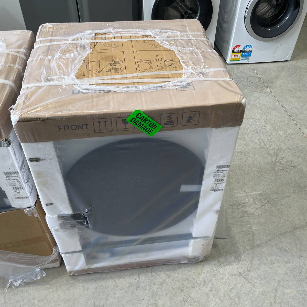 Hisense HWF5I1015 10kg Front Load Washing Machine – White | Brand New, Carton Damaged