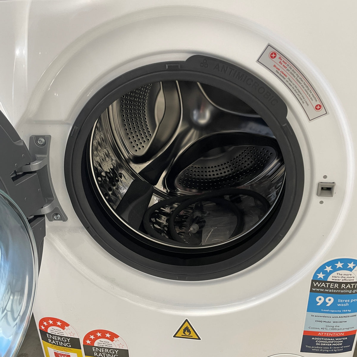 CHiQ 10kg/6kg Washer Dryer Combo WD100TW – Large Capacity & Condenser Drying | Factory Second