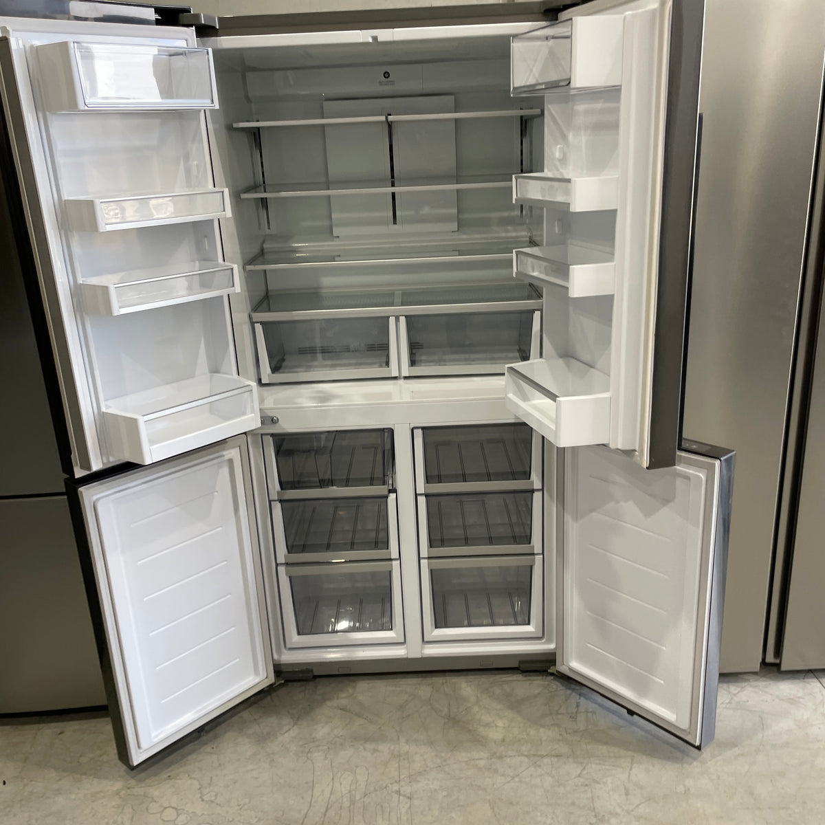 Fisher & Paykel 538L Quad Door Fridge RF605QDUVB2 – ActiveSmart™, Variable Temperature Zone & Black Stainless Steel | Refurbished