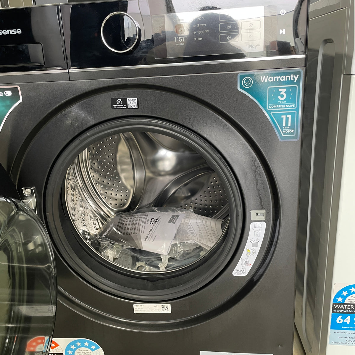 Hisense 10kg Front Load Washing Machine HWF8I1015BX – iFit™, iJet™, AutoDosing & 5-Star Efficiency | Factory Second