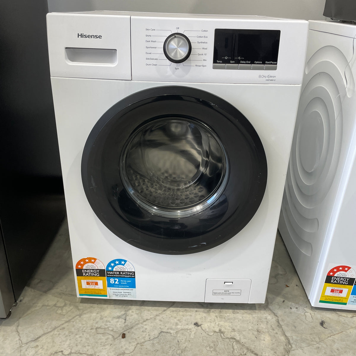 Hisense HWFM8012 8kg Front Load Washing Machine – 1200RPM, 15 Wash Programs & 4-Star Efficiency | Refurbished
