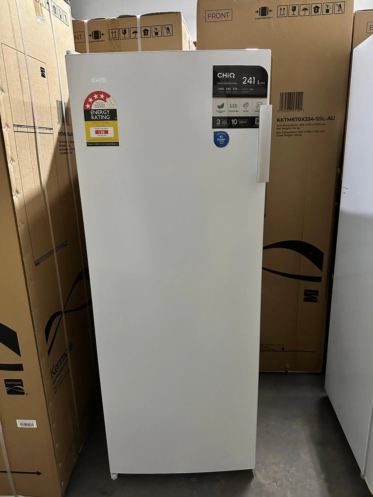 CHiQ 241L Fridge Frost Free Inverter 5-Star Energy - Refurbished