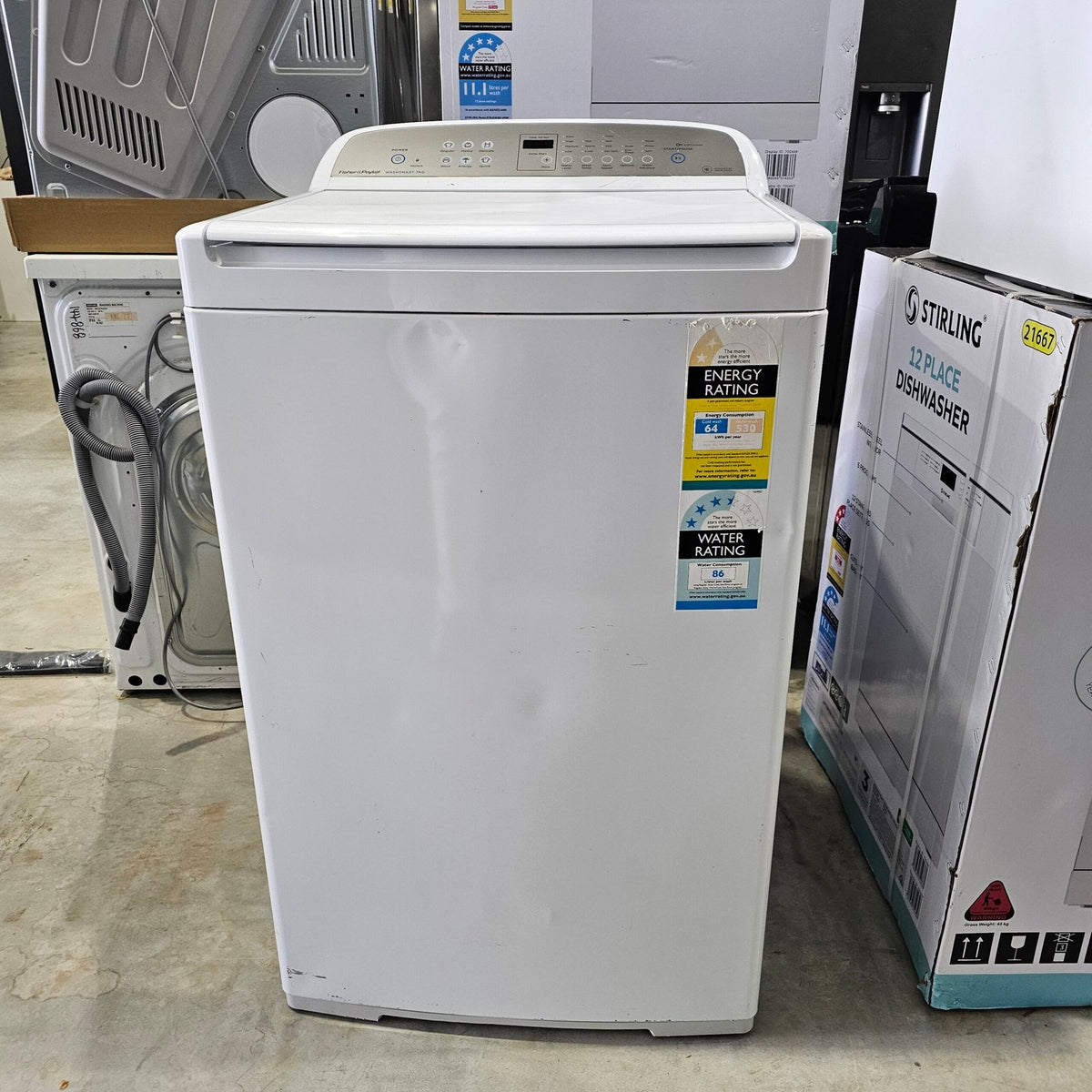 Fisher &amp; Paykel WA7060G1 7kg Top Load Washing Machine – White | Refurbished | 6 Month Warranty image 3