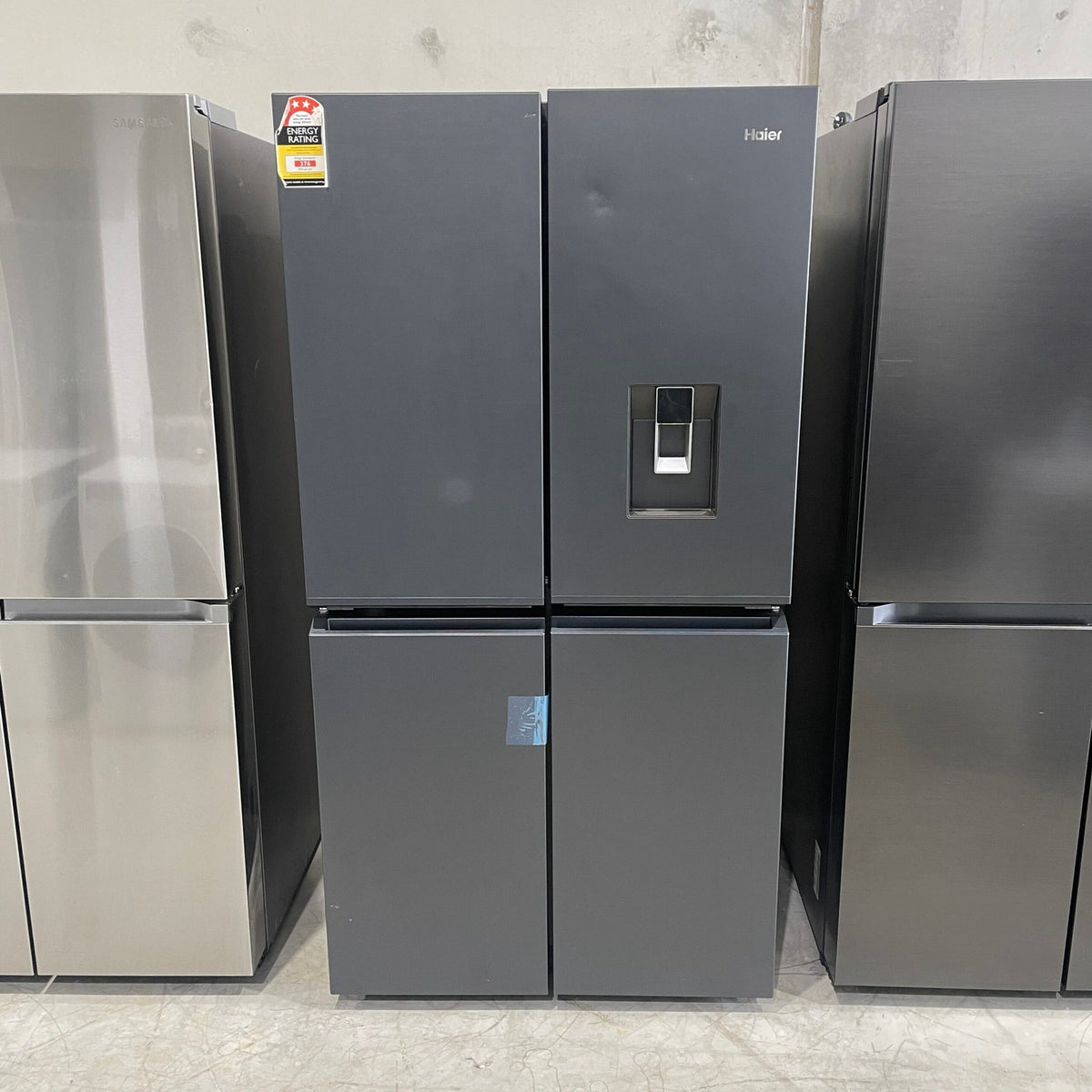 Haier HRF680YPC 623L Quad Door Fridge – Black | Ice &amp; Water | Factory Second | 1 Year Warranty image 0