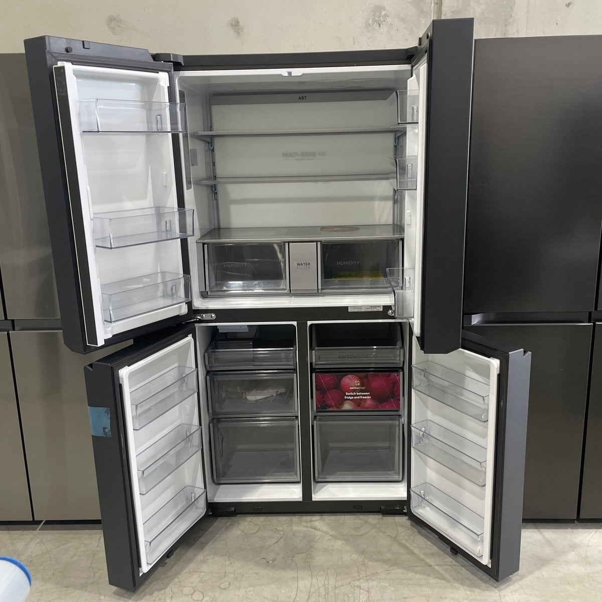 Haier HRF680YPC 623L Quad Door Fridge – Black | Ice &amp; Water | Factory Second | 1 Year Warranty image 2