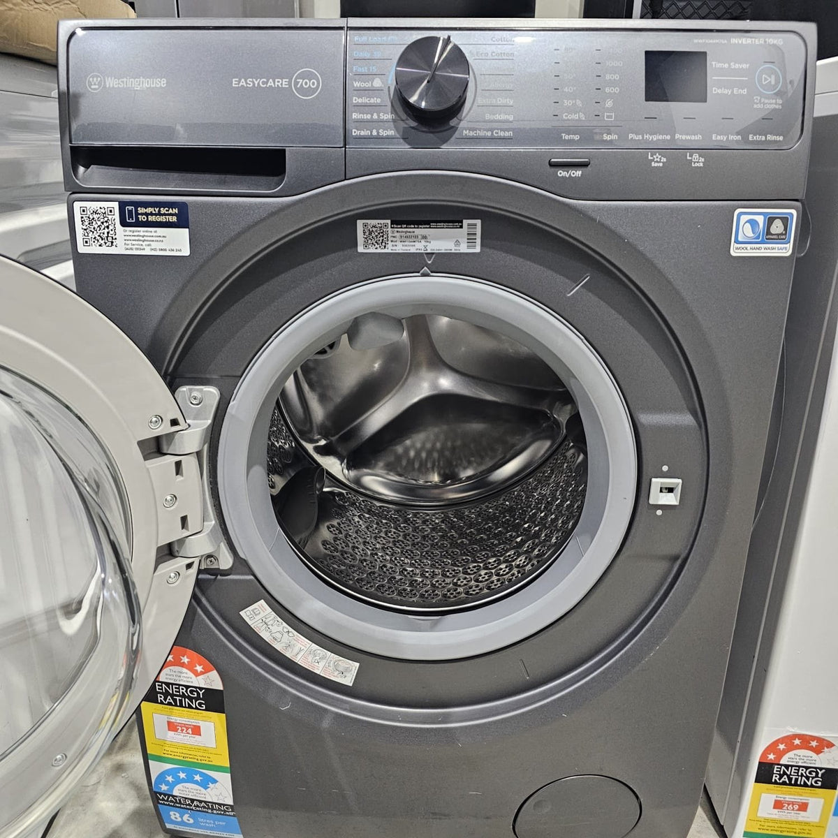 WESTINGHOUSE 10KG FRONT LOADER WASHING MACHINE FOR SALE Refurbished image 3