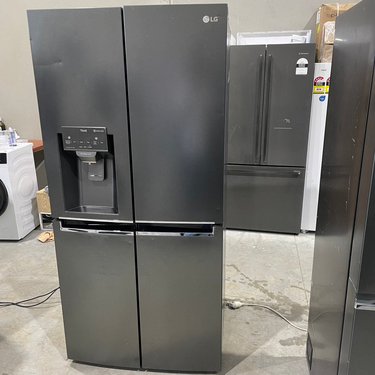 LG 506L French Door Fridge with Plumbed Ice &amp; Water Dispenser GF-L570MBL | image 0