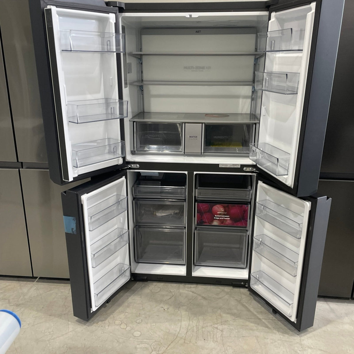 Haier HRF680YPC 623L Quad Door Fridge – Black | Ice &amp; Water | Factory Second | 1 Year Warranty image 1
