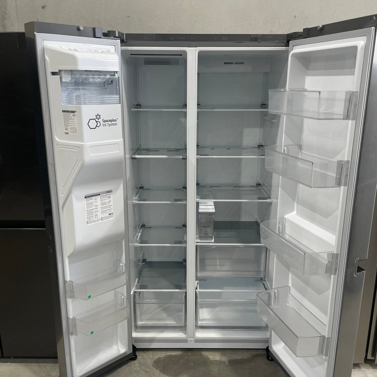 LG 641L Side by Side Fridge – Stainless | Non-Plumbed Ice &amp; Water Dispenser | Factory Second | 1 Year Warranty image 1