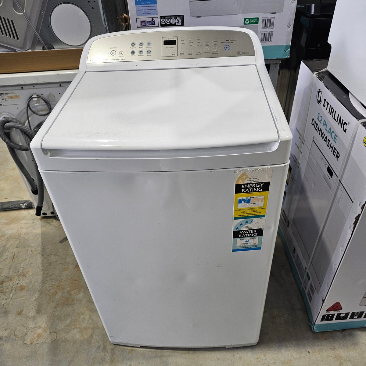 Fisher &amp; Paykel WA7060G1 7kg Top Load Washing Machine – White | Refurbished | 6 Month Warranty image 0