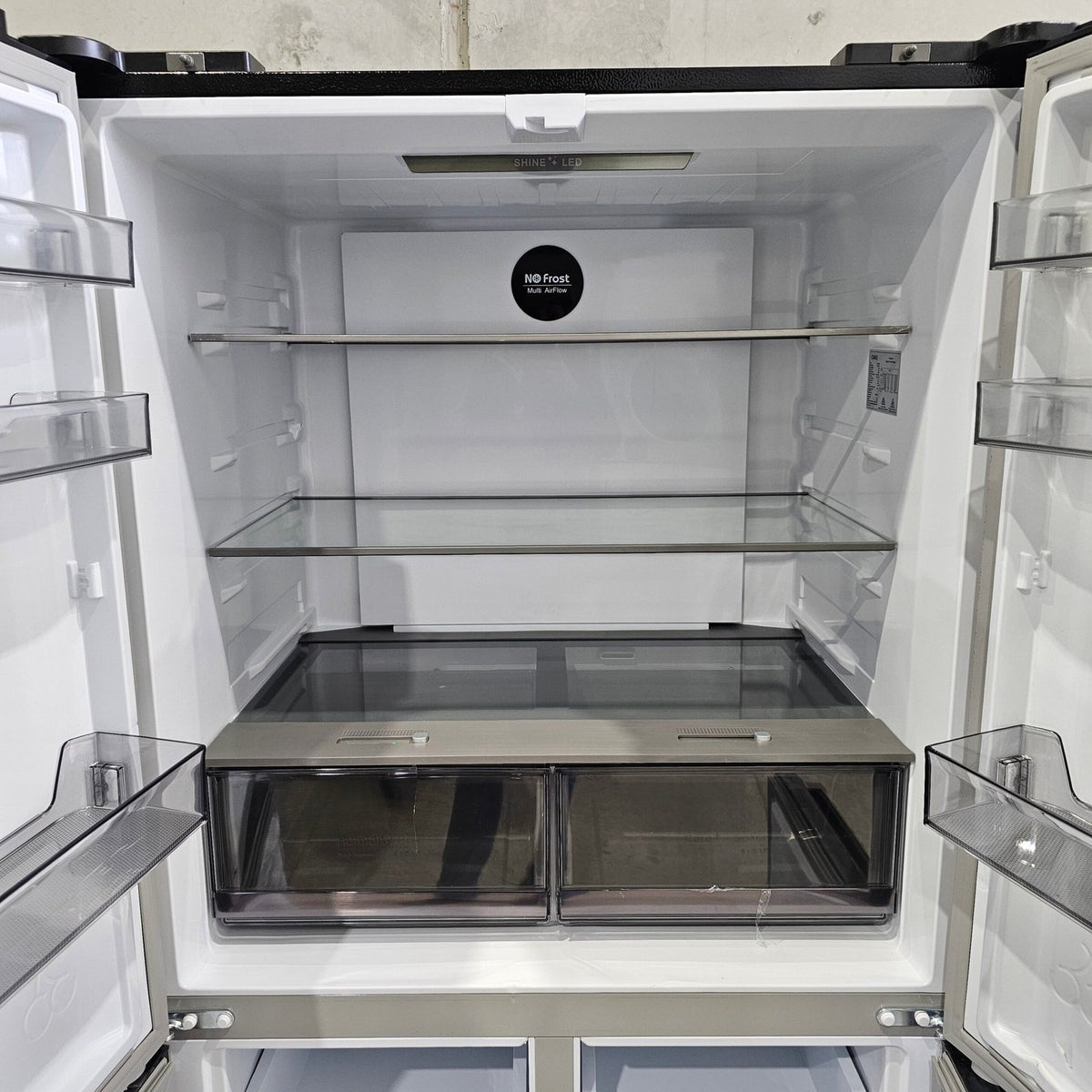 CHiQ 503L Quad Door Fridge CCD502NBS – Black Steel, No Frost Multi-Airflow | Refurbished image 1
